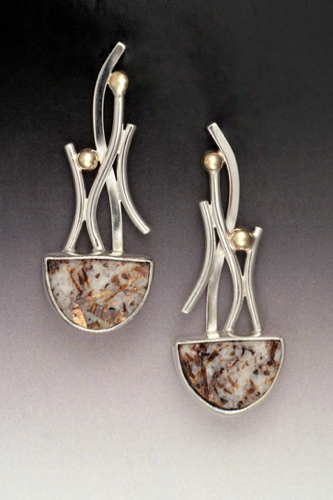 Click to view detail for MB-E429 Earrings Gold Rush $825